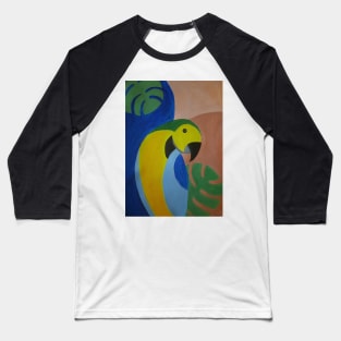 Abstract Macaw Parrot Baseball T-Shirt